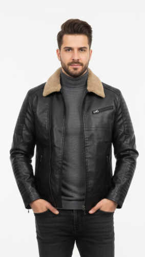 Veste simili cuir homme