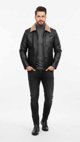 Veste simili cuir homme