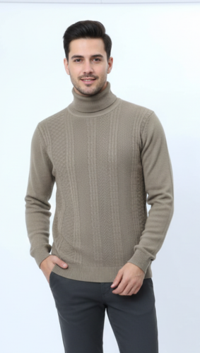 T-shirt Col Roulé Torsadé